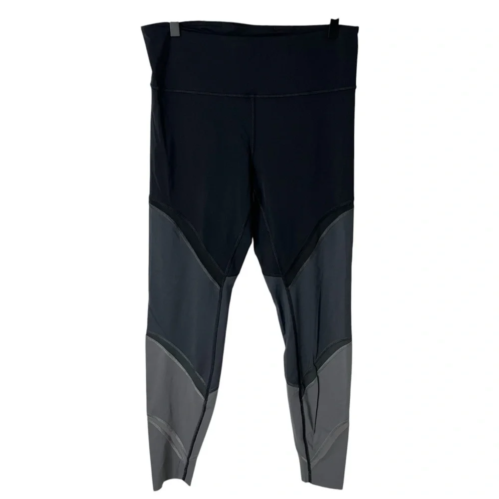 Lululemon Colour Me Ombré Tights Gray Obsidian Mesh Size 10 28” - Picture 4 of 9